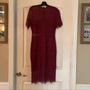 LULU’s Burgundy Lace Dress
